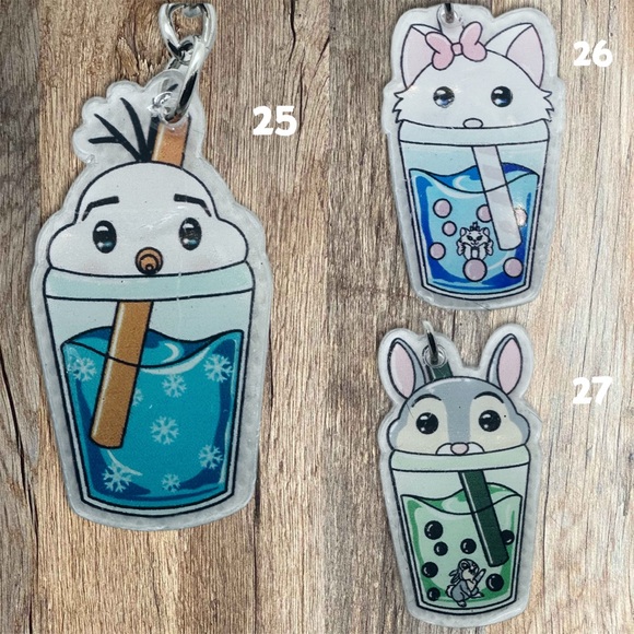 Cartoon Boba Tea Keychains - Picture 8 of 8
